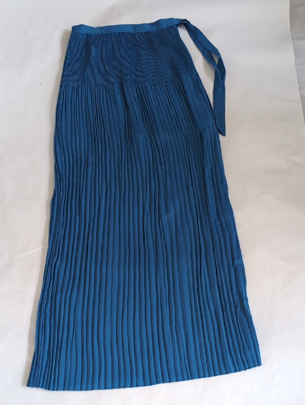 Sugarlips Teal Blue Pleated Accordion Maxi Skirt - XS